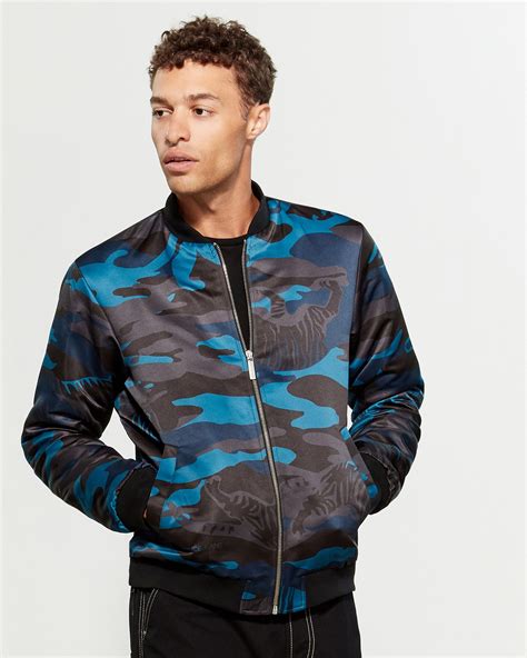 camouflage mens versace|versace mens suede bomber jacket.